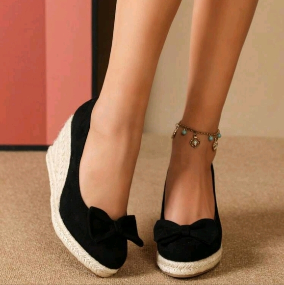 Women's Minimalist Ankle Strap Espadrille Sandals, Vacation Black - Picture 3 of 6